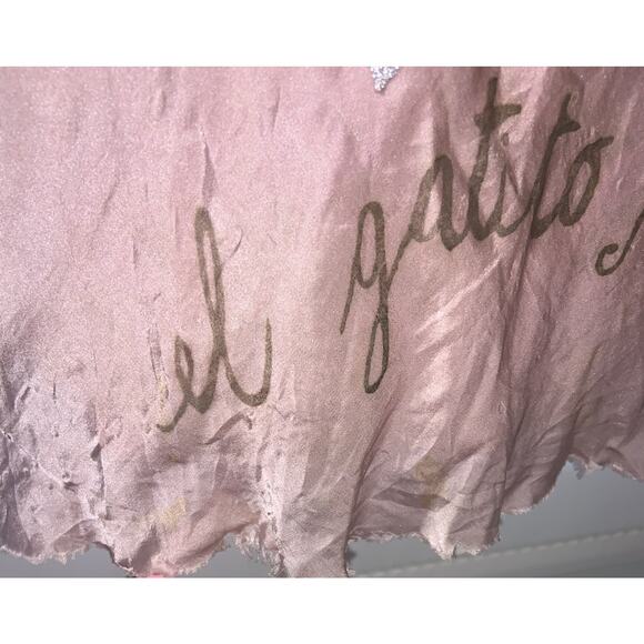 We Are Replay Uniform 4 angels Pink Y2k Silk Slip Dress Cat Open Back Sz Small - Picture 11 of 13